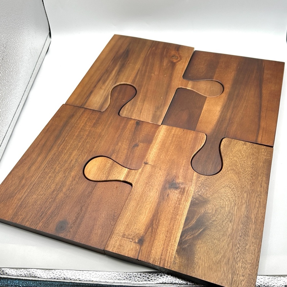 4 Piece Wooden Puzzle Charcuterie Boards - Picture 15 of 15